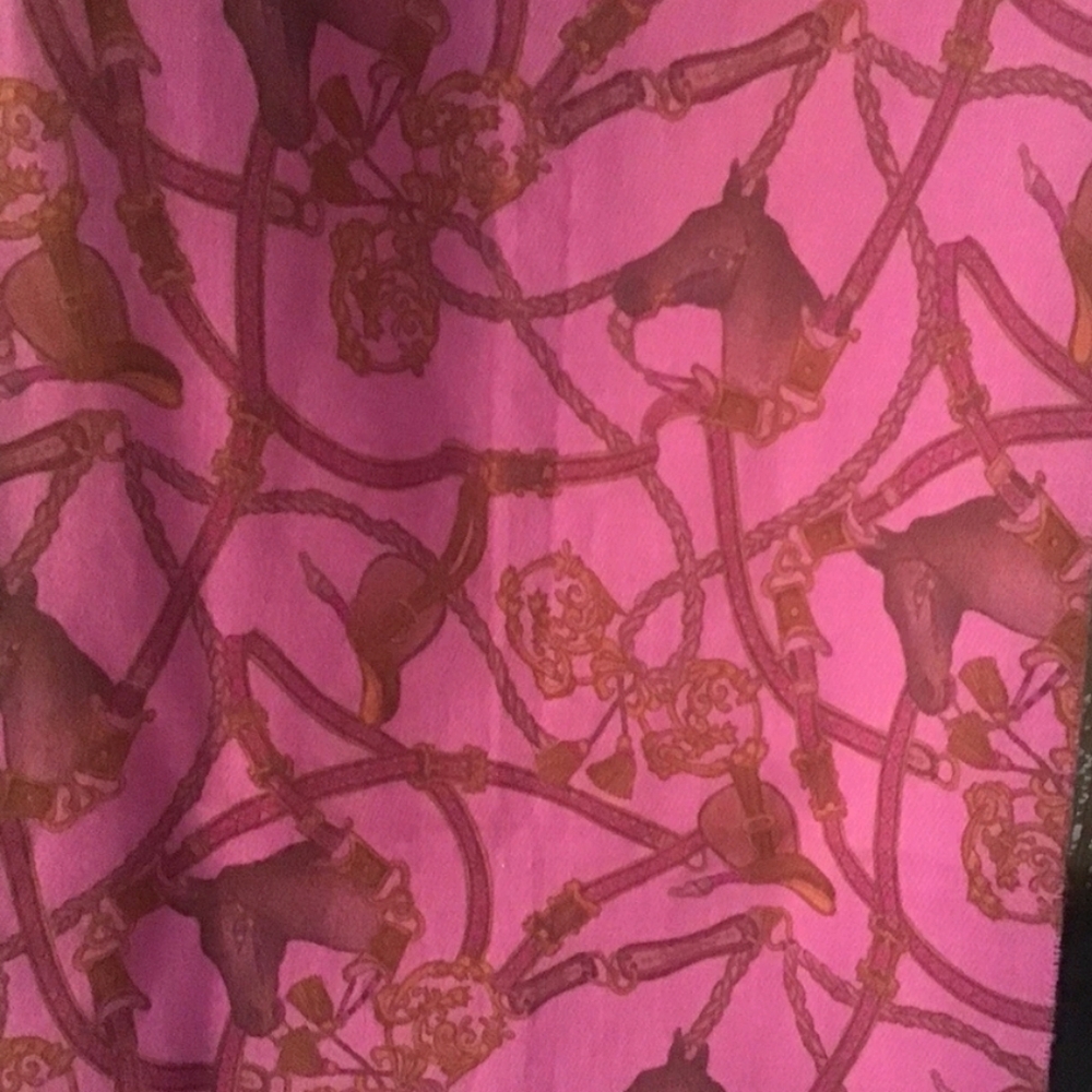 Gorgeous Vintage Fendi Equestrian Horse Scarf Made In Italy 80" Long - Picture 2 of 7